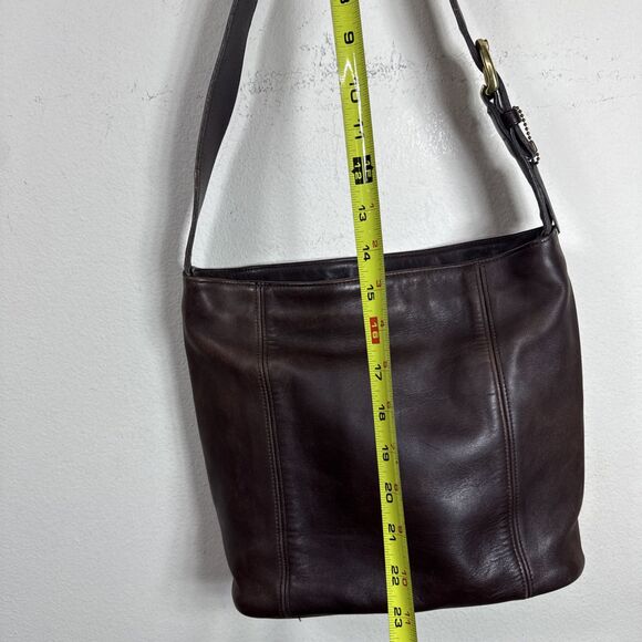 (B7) Coach Vintage Large Capacity Old Shoulder Bag All Leather Brown,N# D7C-4169 - Picture 11 of 15